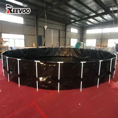 Tank tat-Trobbija tal-Ħut tal-PVC li jinġarr tond